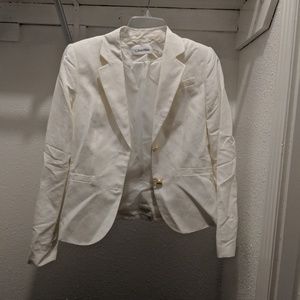 White linen blazer